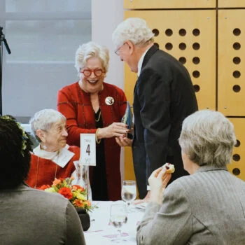 President Marshall honors a donor.