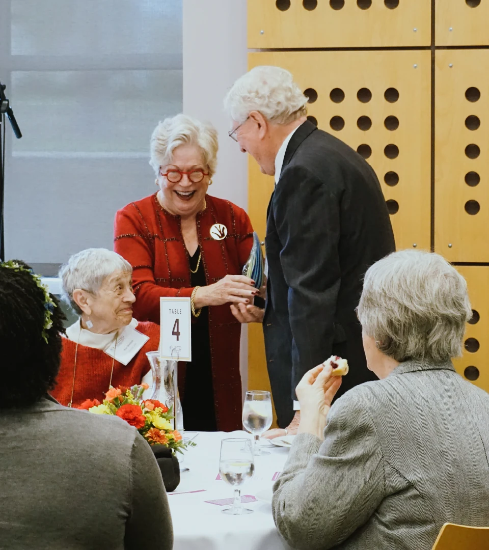 President Marshall honors a donor.