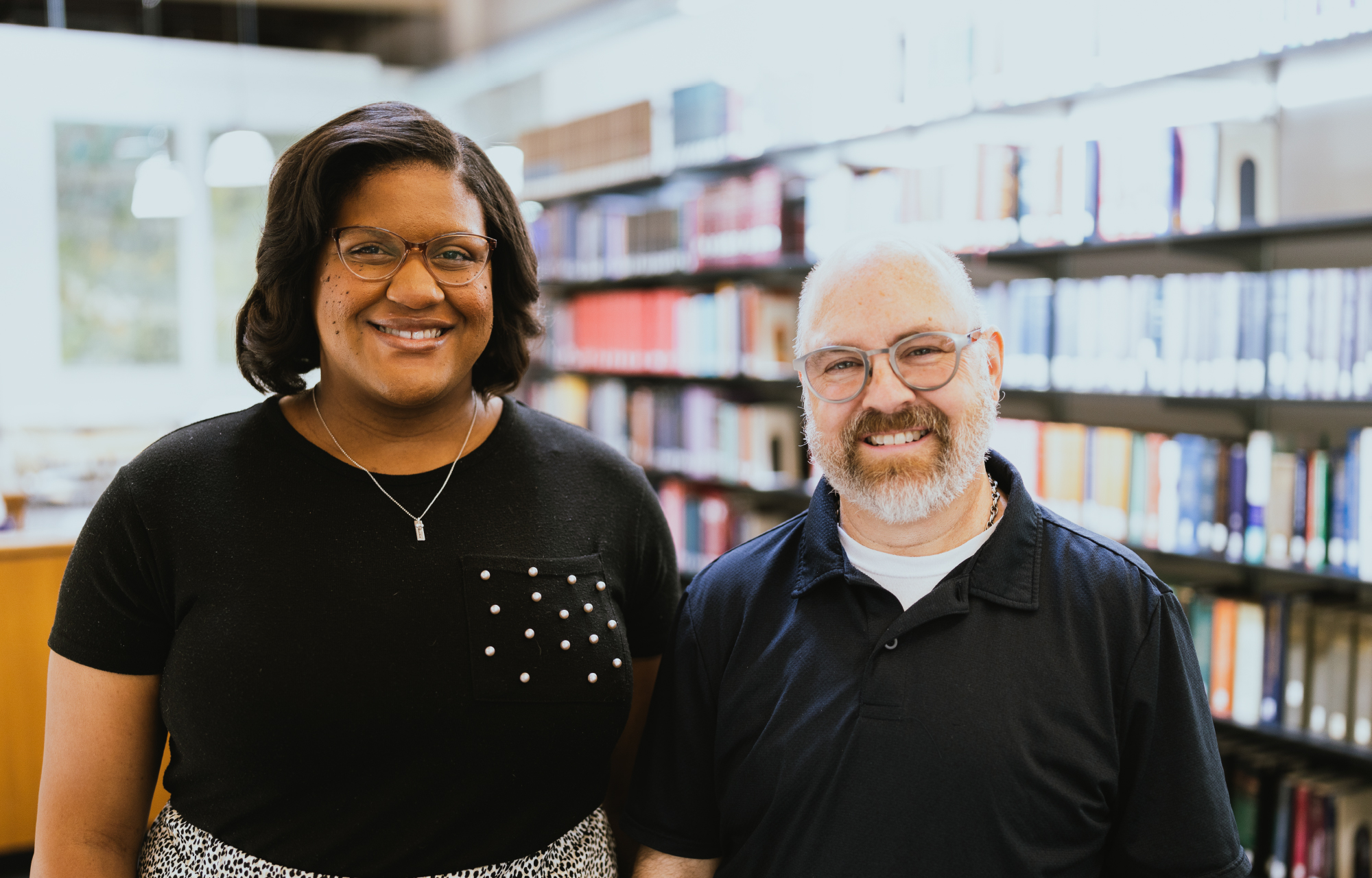 A photo of a two faculty members.