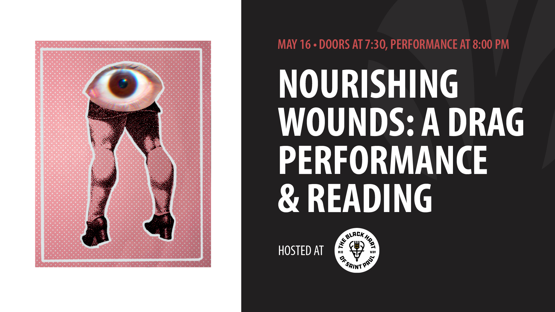 Header for "Nourishing Wounds: A Drag Performance and Reading"